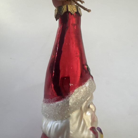 Set of 4 Christmas Ornaments by Greenbrier Santa‎ Snowman Tree Blown Glass - Picture 11 of 13